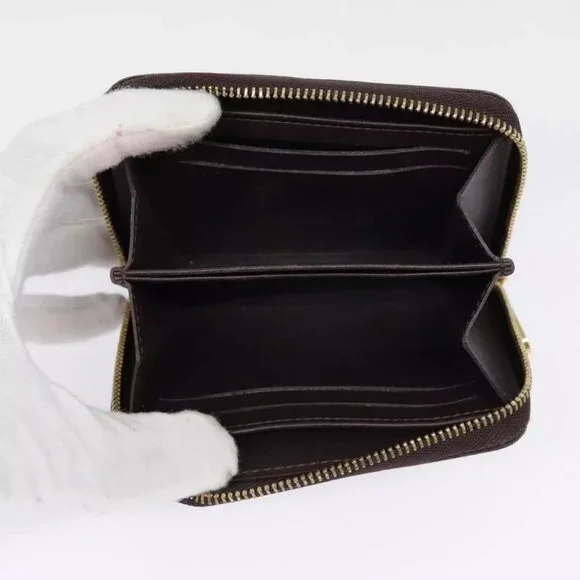 LOUIS VUITTON Vernis Rayure Zippy Coin Purse Amarante M91719 LV Auth